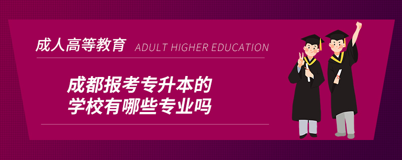 成都报考专升本的学校有哪些专业吗