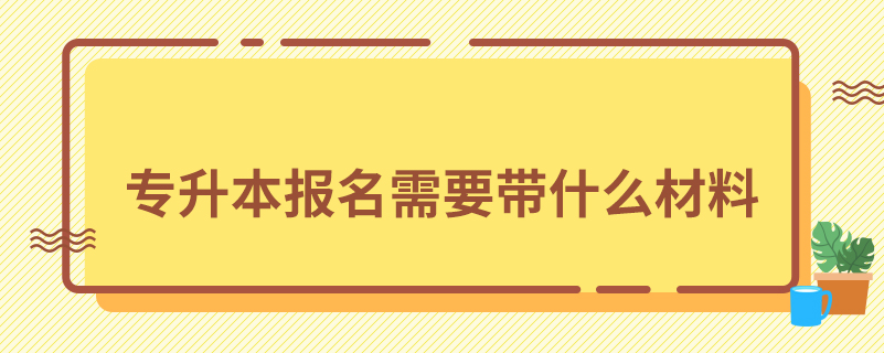 专升本报名需要带什么材料