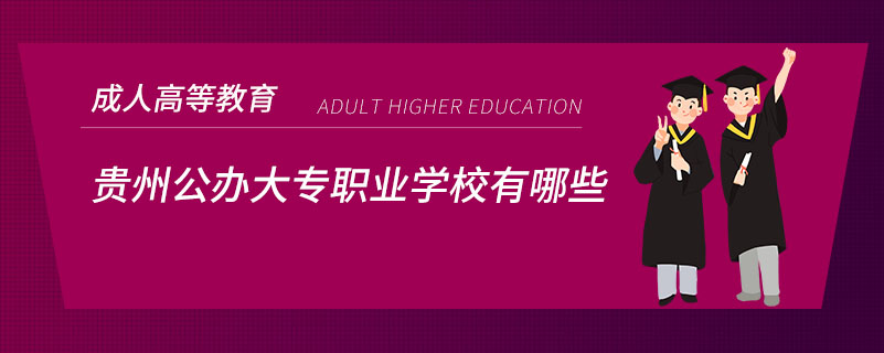 贵州公办大专职业学校有哪些