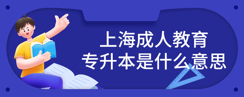 上海成人教育专升本是什么意思