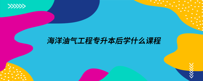 海洋油气工程专升本后学什么课程