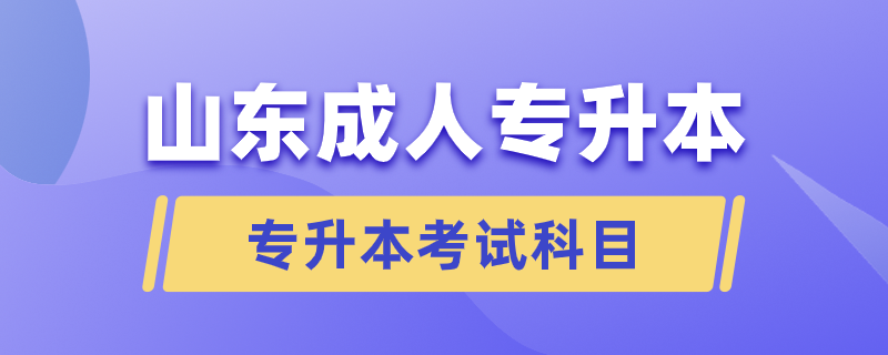 山东成人专升本考试科目有哪些科目