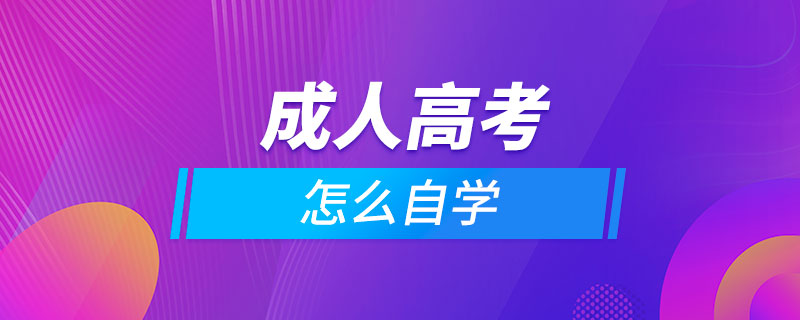 成人高考怎么自学