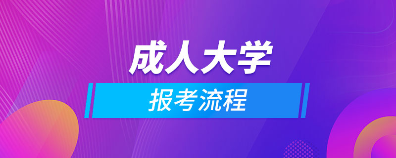 报考成人大学的流程