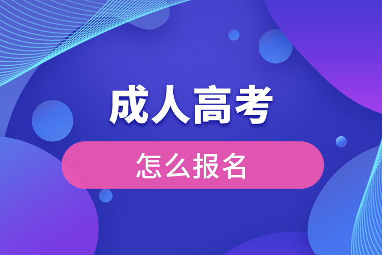 参加成人高考怎么报名