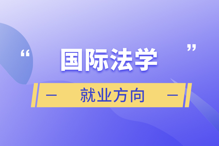 国际法学就业方向