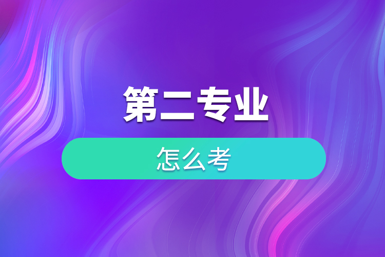 第二专业怎么考