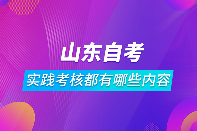 山东自考实践考核都有哪些内容