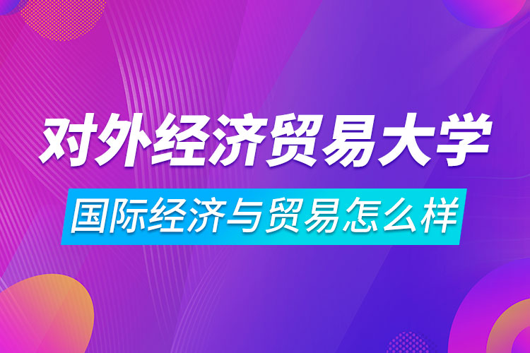 对外经济贸易大学国际经济与贸易专业怎么样