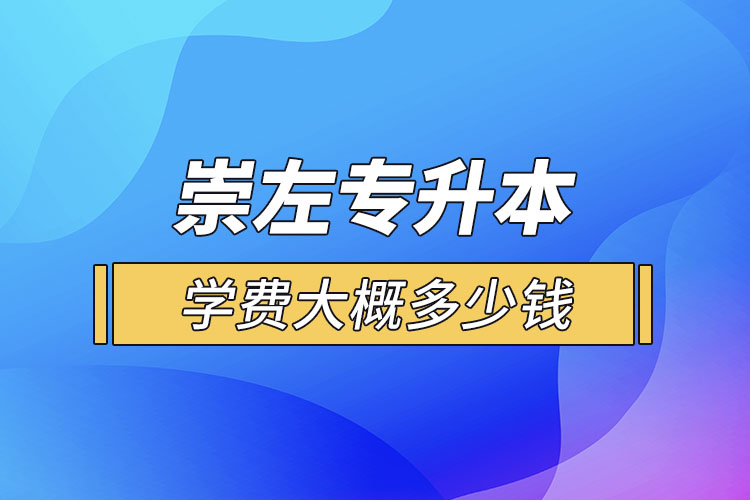 崇左专升本学费大概多少钱一年？