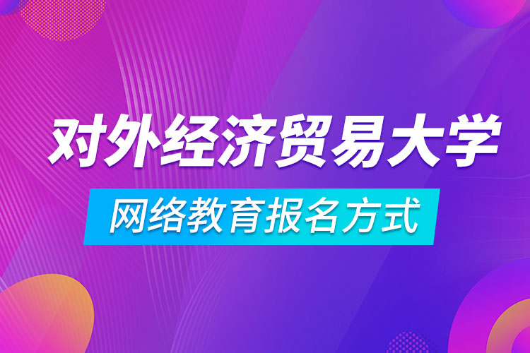 对外经济贸易大学网络教育报名方式