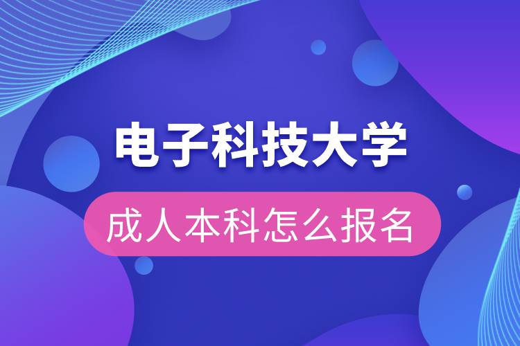 电子科技大学成人本科怎么报名