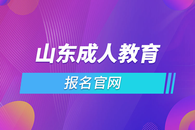 山东成人教育报名网