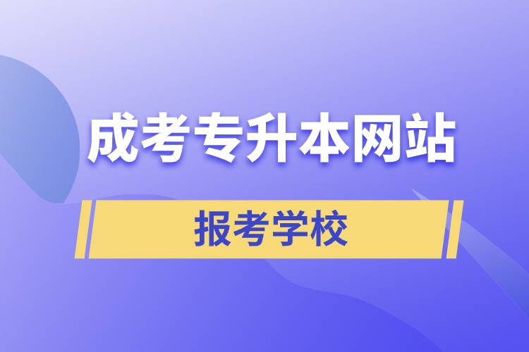 成考专升本网站报考学校