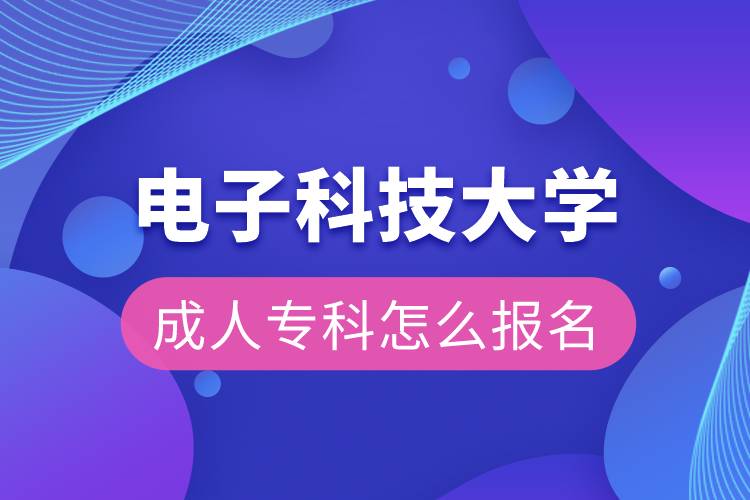 电子科技大学成人专科怎么报名