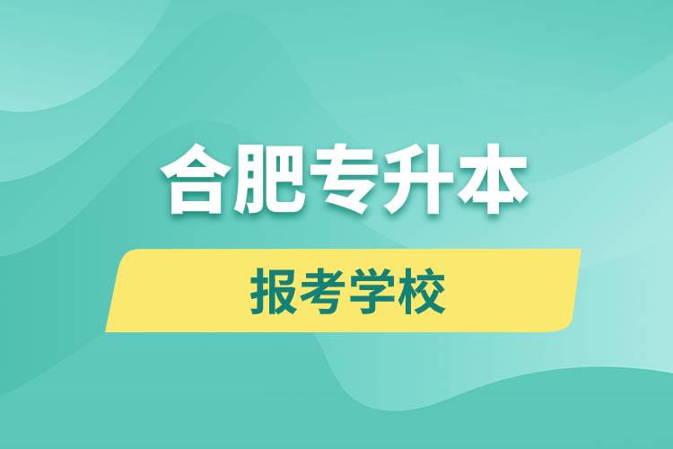 合肥专升本网站报考学校名单