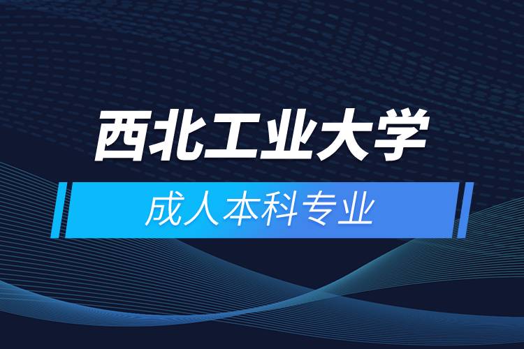 西北工业大学成人本科专业