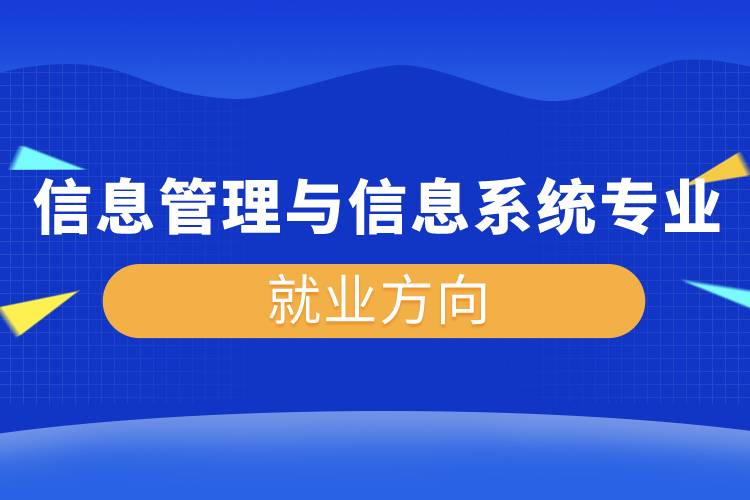 信息管理与信息系统专业就业方向