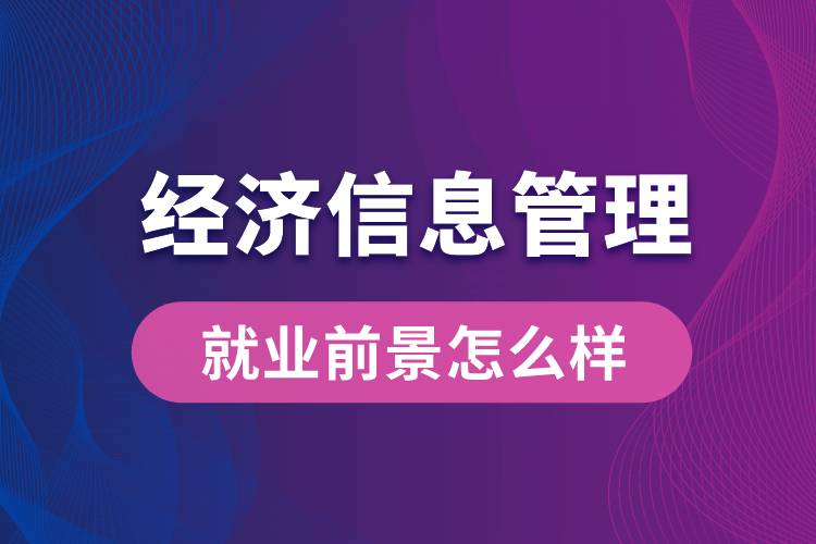 经济信息管理专业毕业后就业前景怎么样？