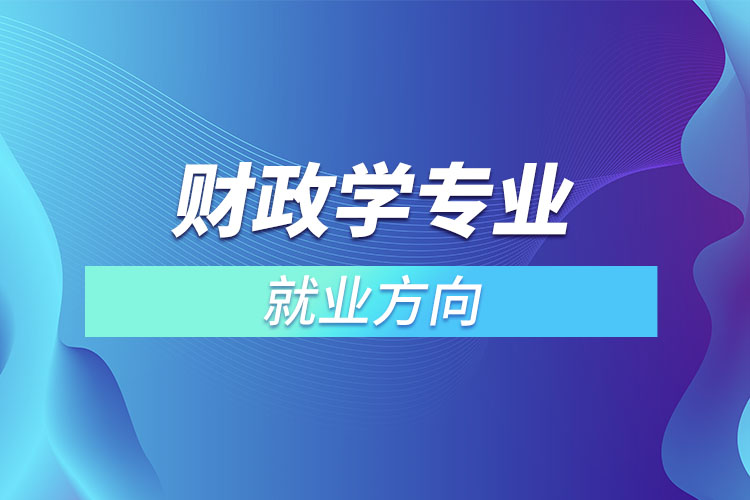 财政学专业就业方向？