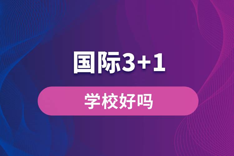 国际3+1学校好吗