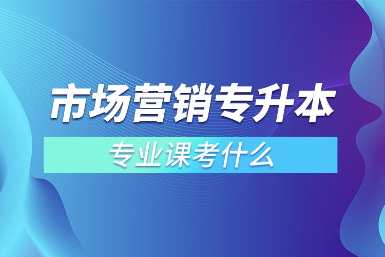 市场营销专升本的专业课考什么