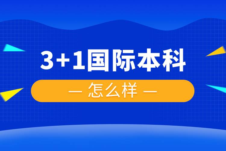 3+1国际本科怎么样