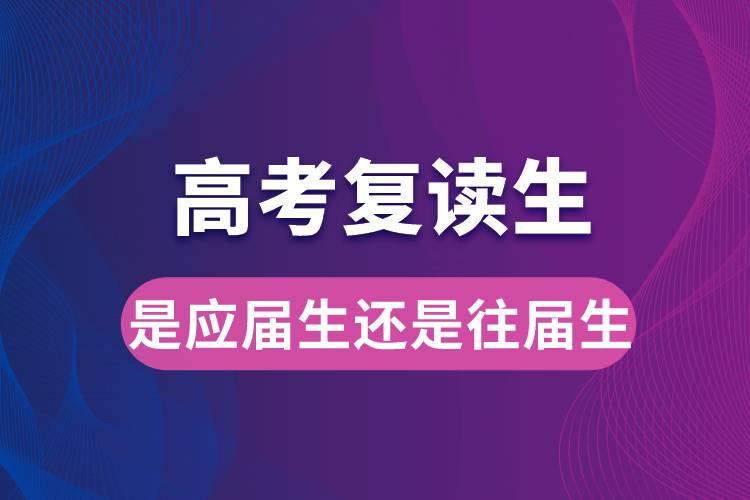 高考复读生是应届生还是往届生