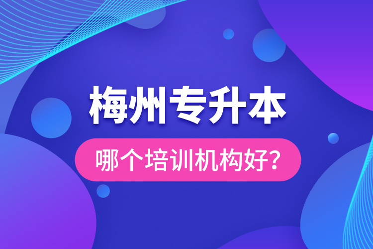 梅州专升本哪个培训机构好？