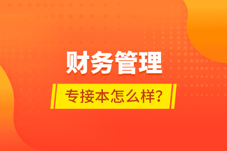 财务管理专接本怎么样？