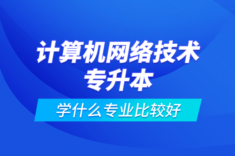 计算机网络技术专升本学什么专业比较好