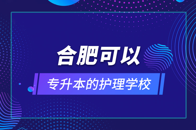 合肥可以专升本的护理学校