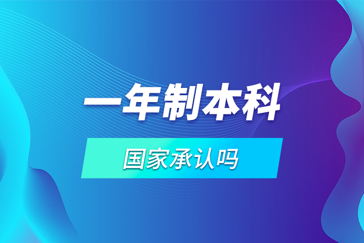 一年制本科国家承认吗